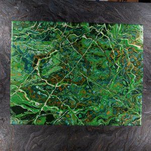 Acrylic Pour Painting 11x14 Clear coated